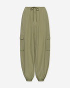 PEGGY POPLIN CARGO BALLOON PANTS OLIJFGROEN