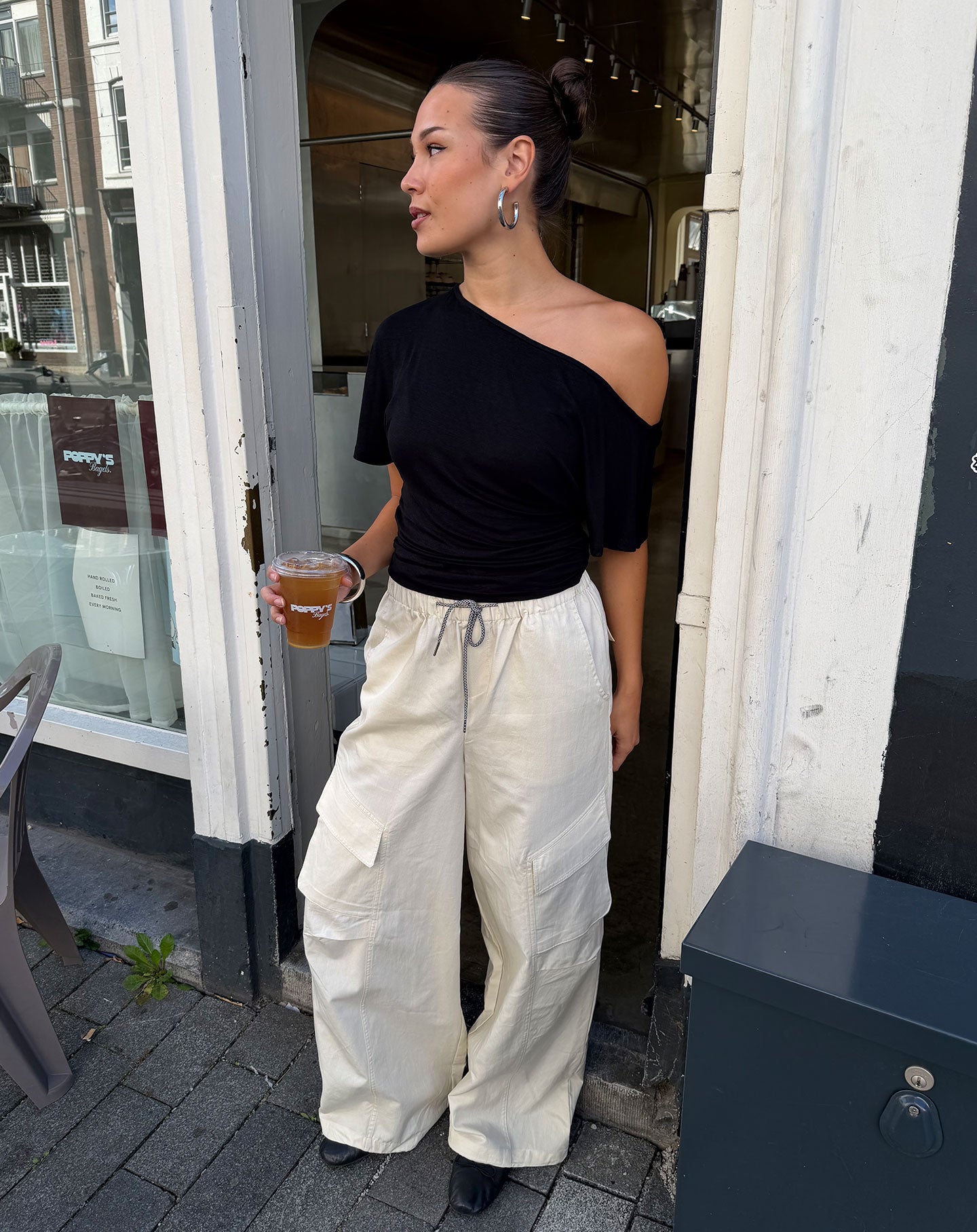 MERRIT BARREL CARGO PANTS CRÈME