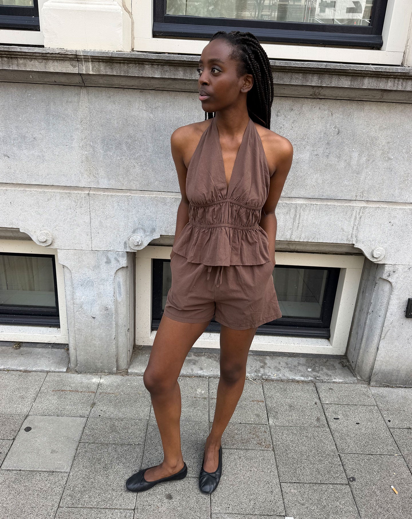 KIRA PULL ON SHORTS BRUIN