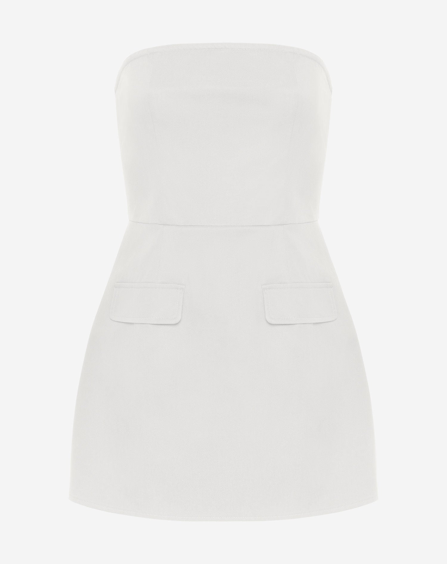 ZORAH BANDEAU MINI DRESS OFF WHITE