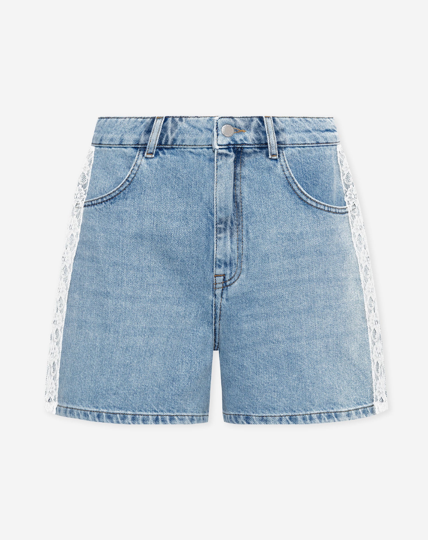 LACE TAPE DENIM SHORT WIT
