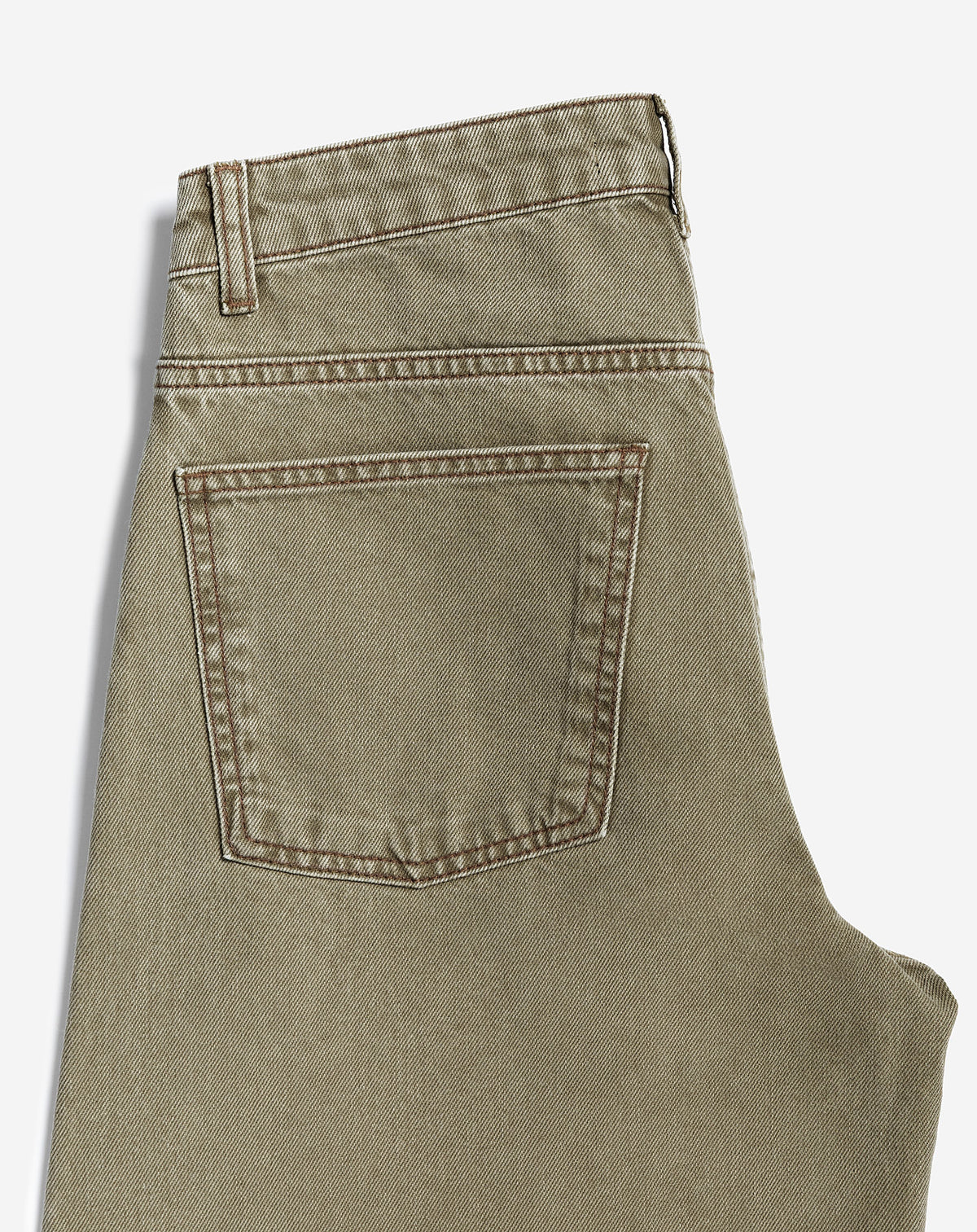 AIMEE BARREL LEG JEANS OLIJFGROEN