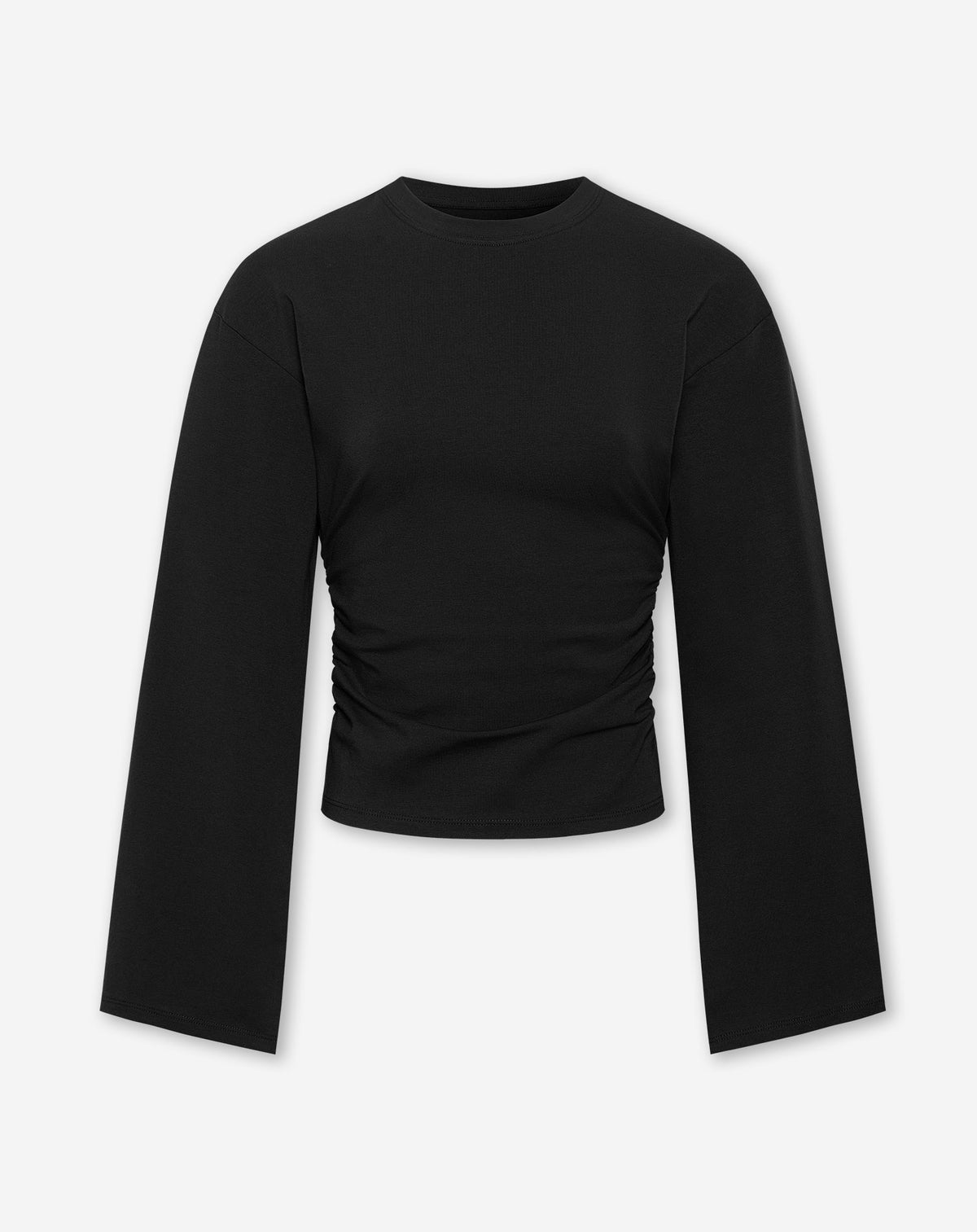 WAISTED LONGSLEEVE TOP ZWART