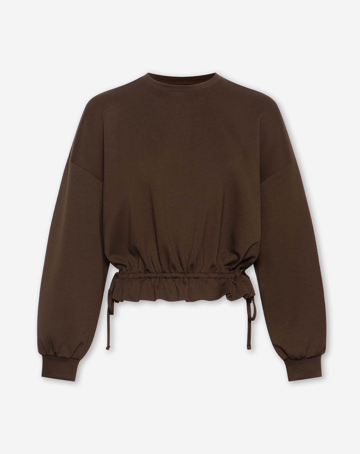 SCUBA GATHERED STRAP SWEAT CHOCOLADEBRUIN