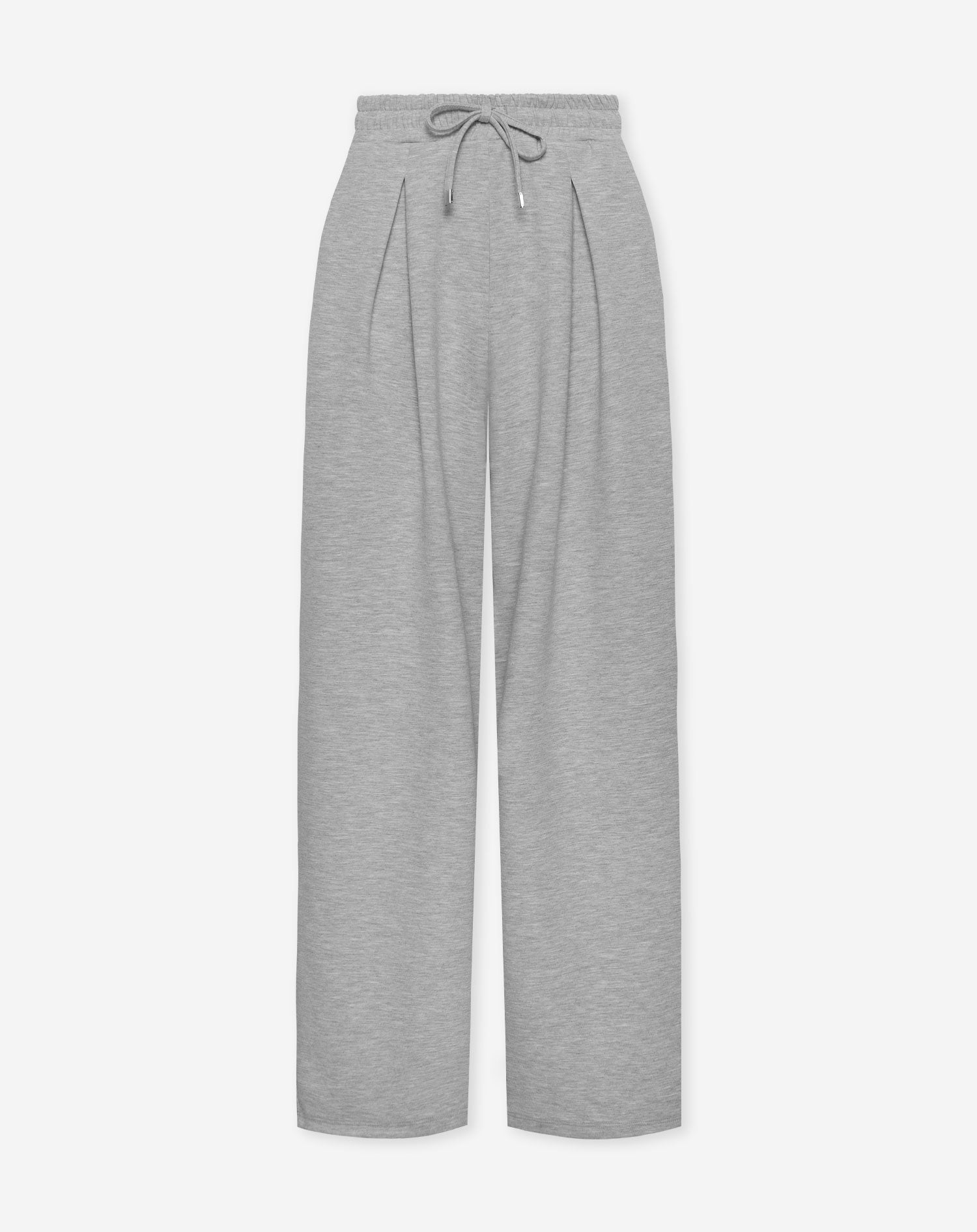 SCUBA PLEATED PANTS GRIJS MELANGE
