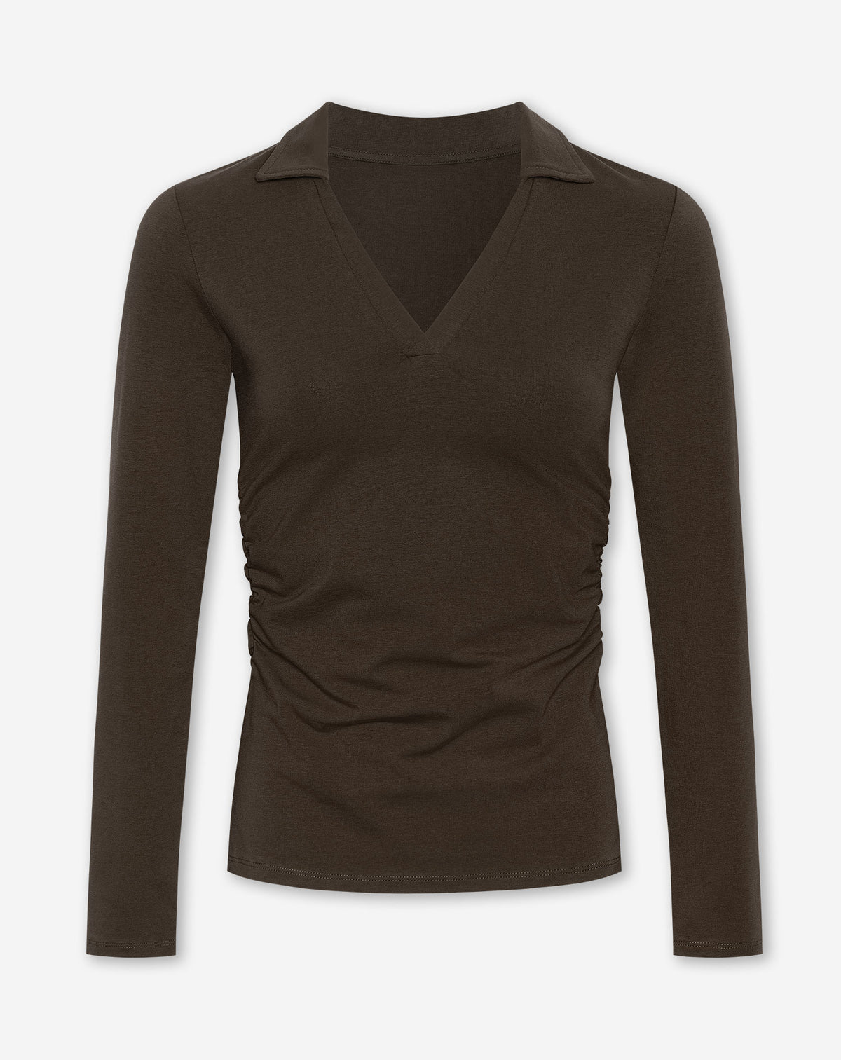 FITTED VNECK POLO TEE BRUIN