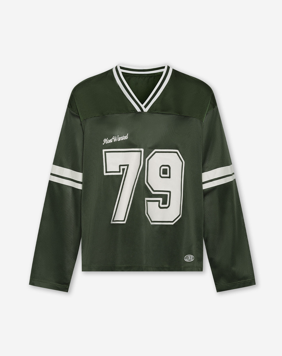 CARRIE SATIN LONG SLEEVE TEE ARMY GREEN