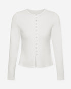 BUTTON LONGSLEEVE TOP CRÈME