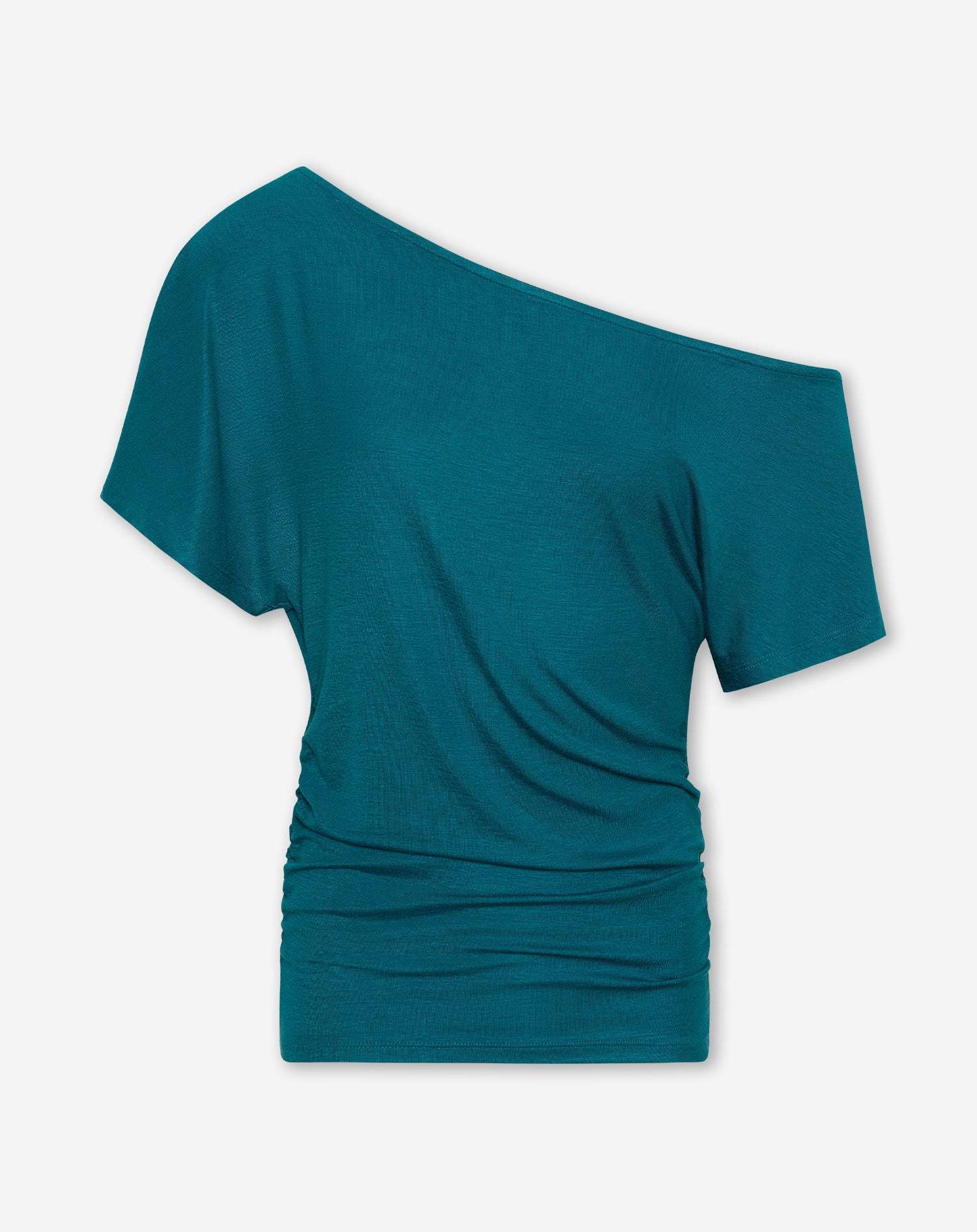 OFF SHOULDER LOOSE TEE TEAL