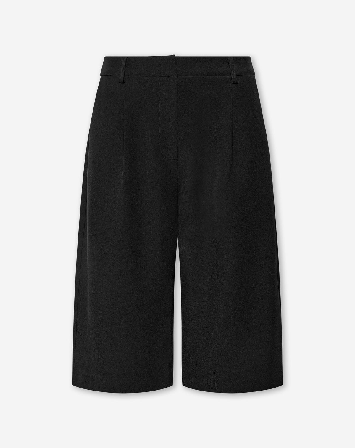 LORNA SINGLE PLEAT LONG BERMUDA BLACK