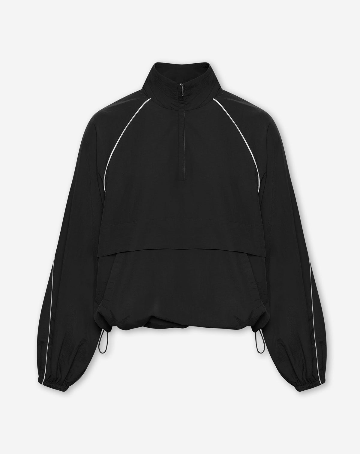 LOUISA ANORAK FUNNEL NECK TRACK JACKET BLACK