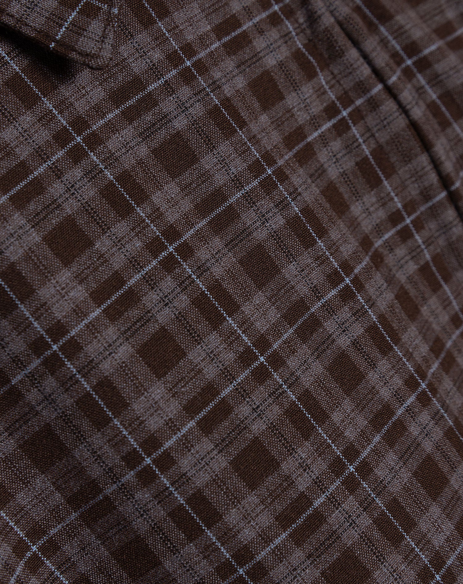 LALOU ZIPPER CHECK BLOUSE BRUIN