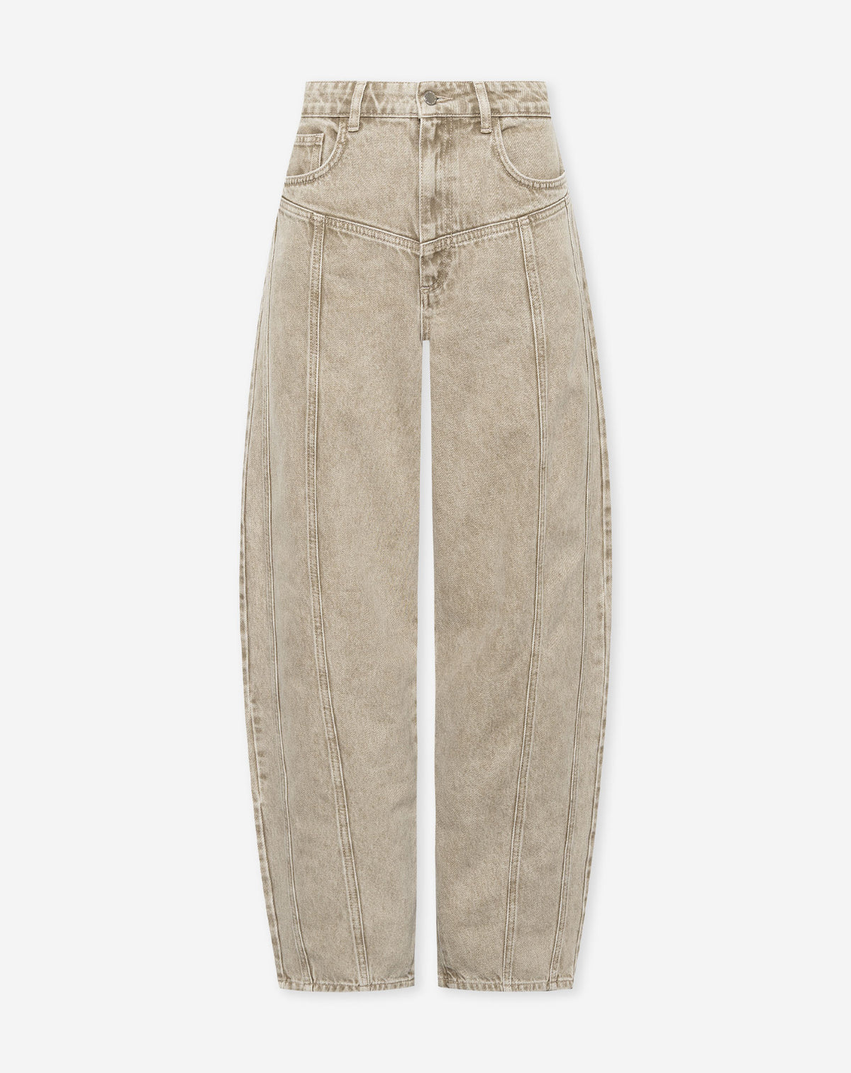 RIVER BARREL LEG JEANS BEIGE