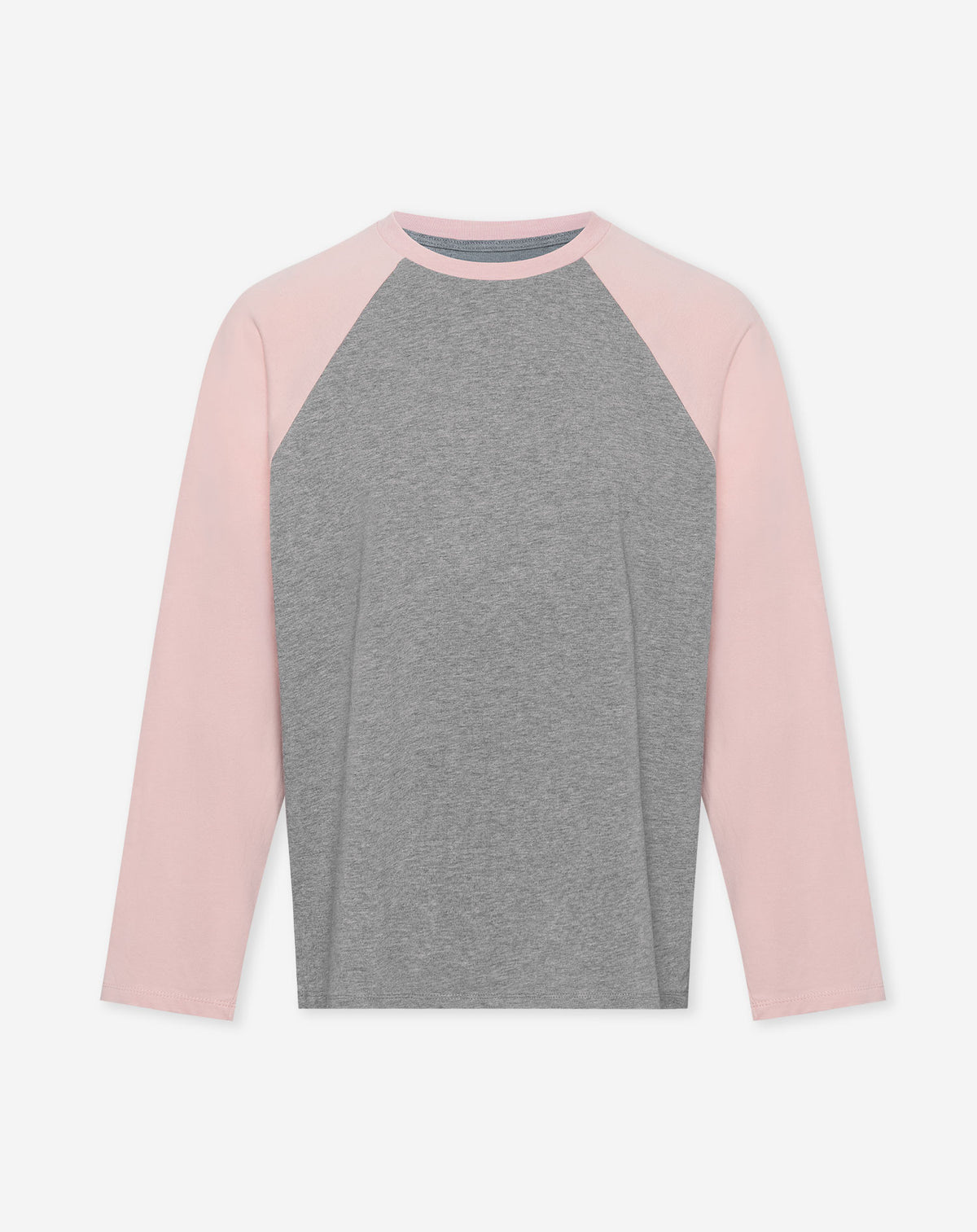 ODETTE OVERSIZED CONTRAST RAGLAN TEE GREY MELANGE