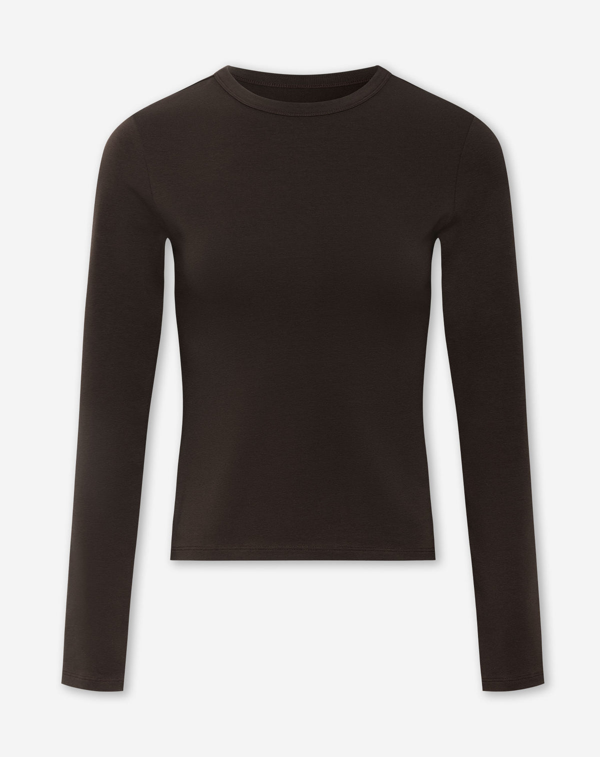 LOVI BASIC FITTED LONGSLEEVE TEE BROWN