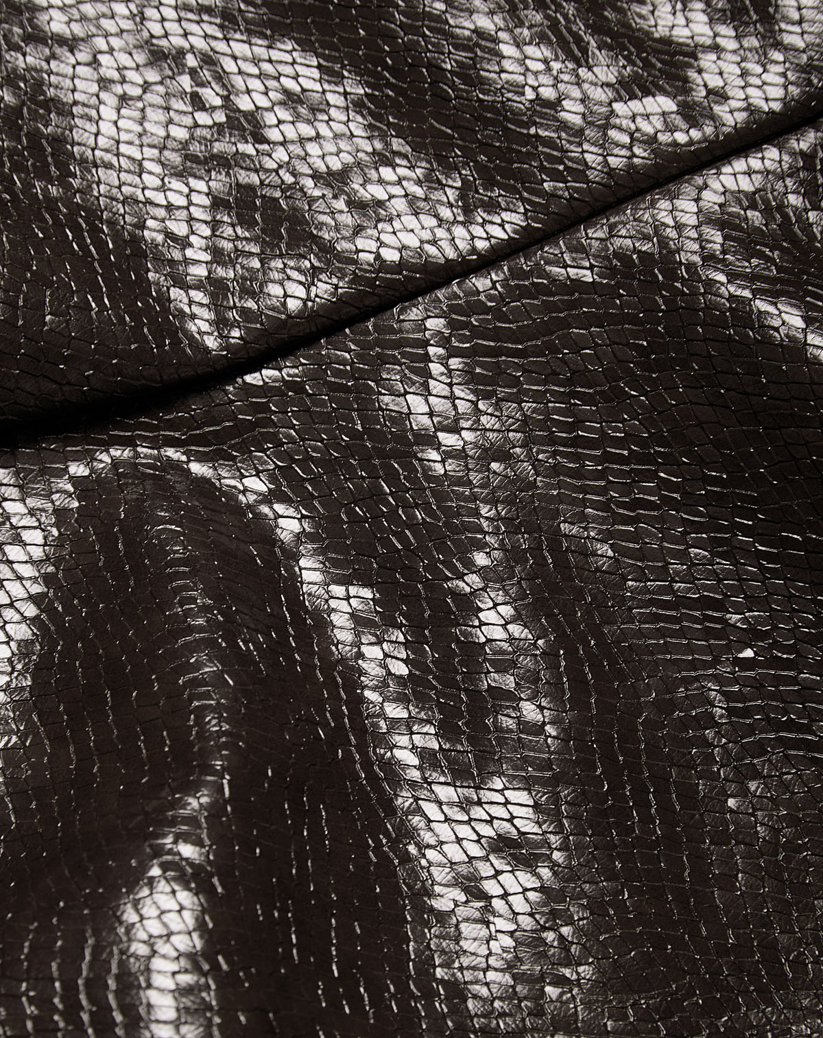 SHIVA FAUX SNAKE LEATHER KNOTTED SKORT BROWN