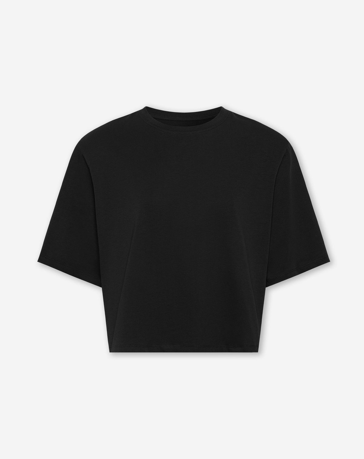 BASIC PADDED SHOULDER TEE BLACK