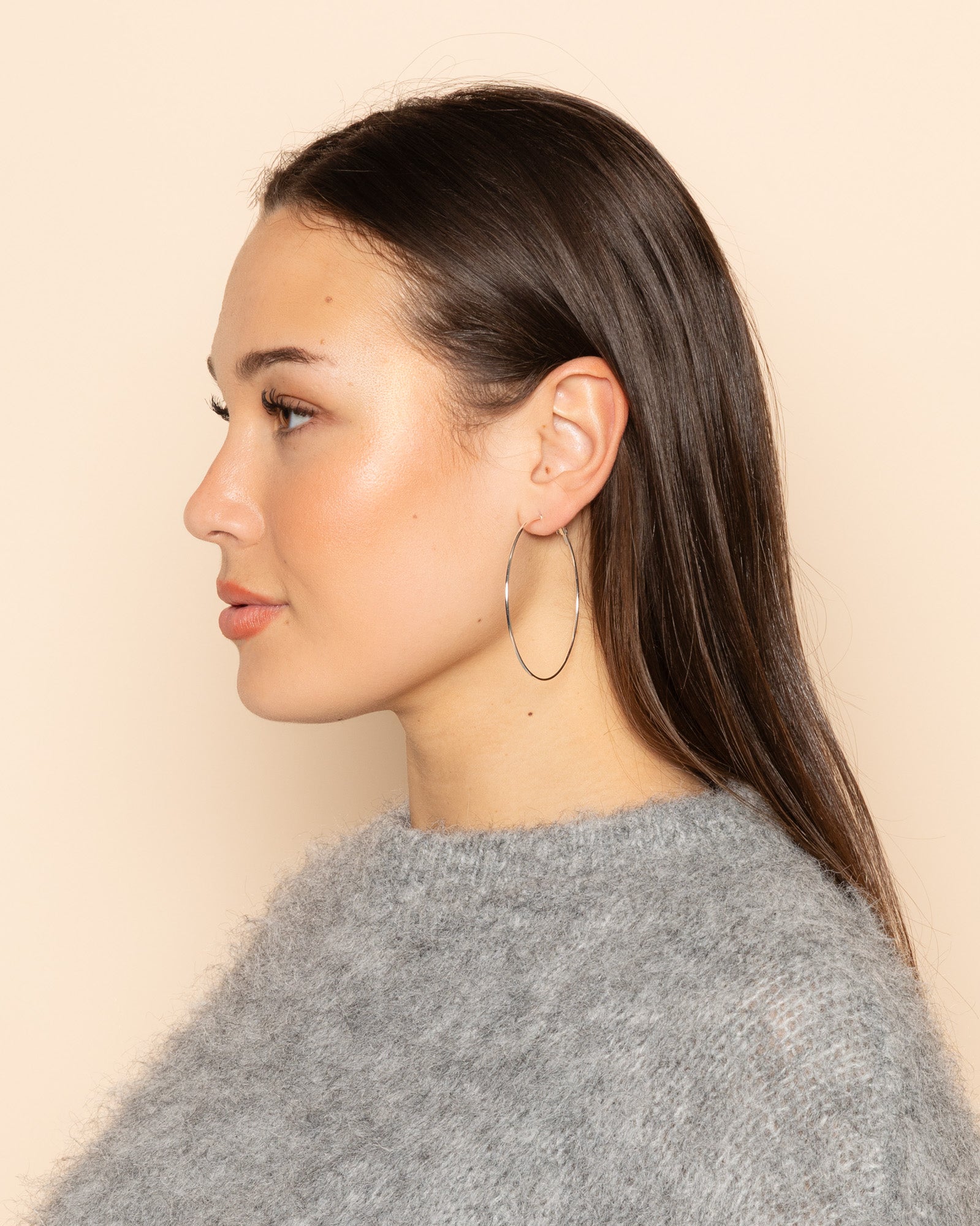BIG THIN HOOP EARRINGS