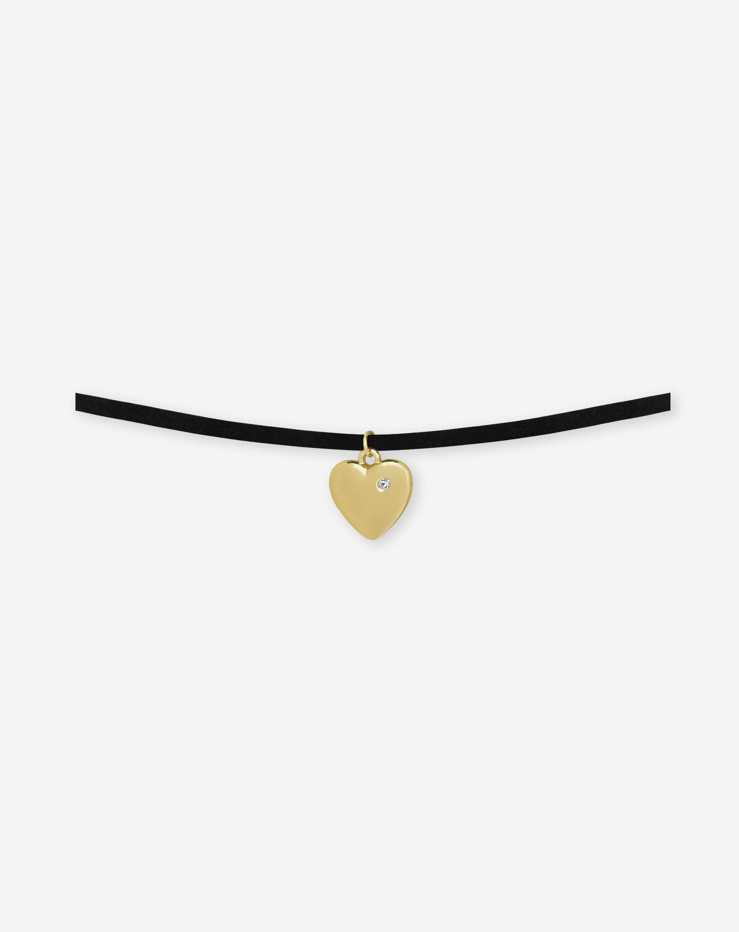 HEART PENDANT VELVET NECKLACE
