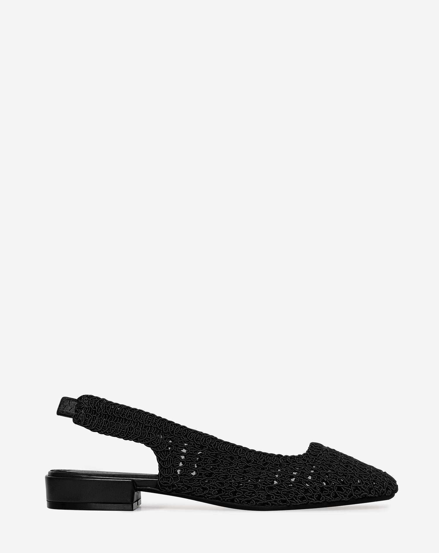 SUNNY SLINGBACK FLATS BLACK