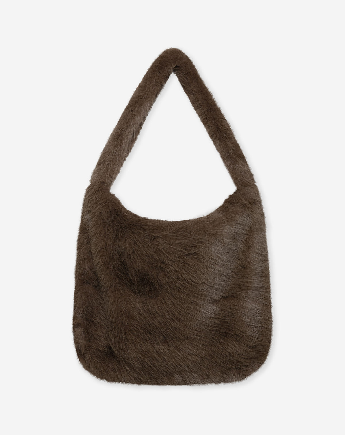 FAUX FUR BAG BROWN
