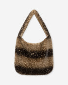 FAUX FUR DEER PRINT BAG BRUIN
