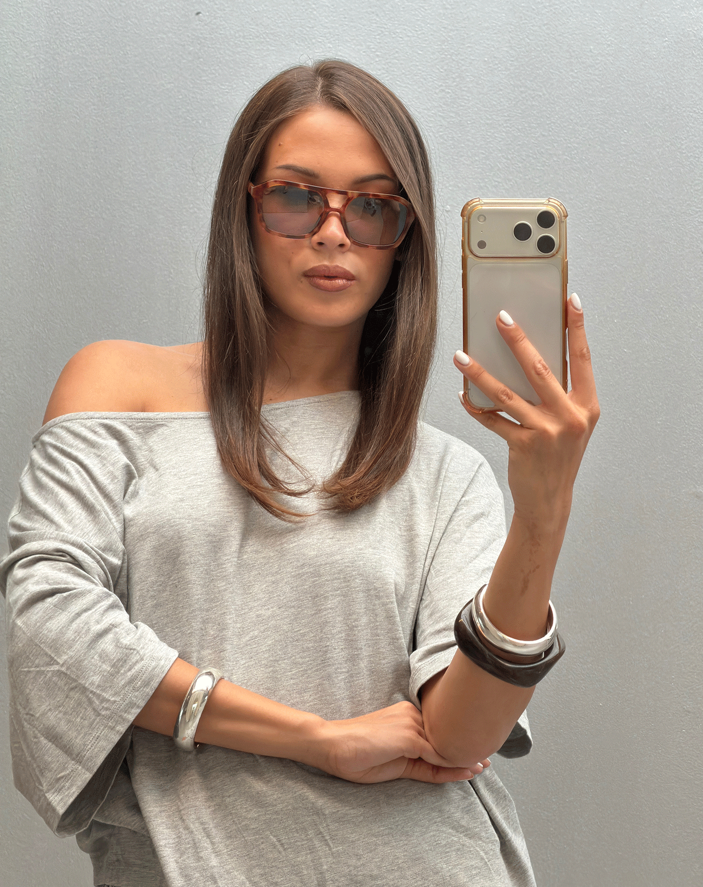 OVERSIZED PILOT SUNGLASSES LICHTBRUIN