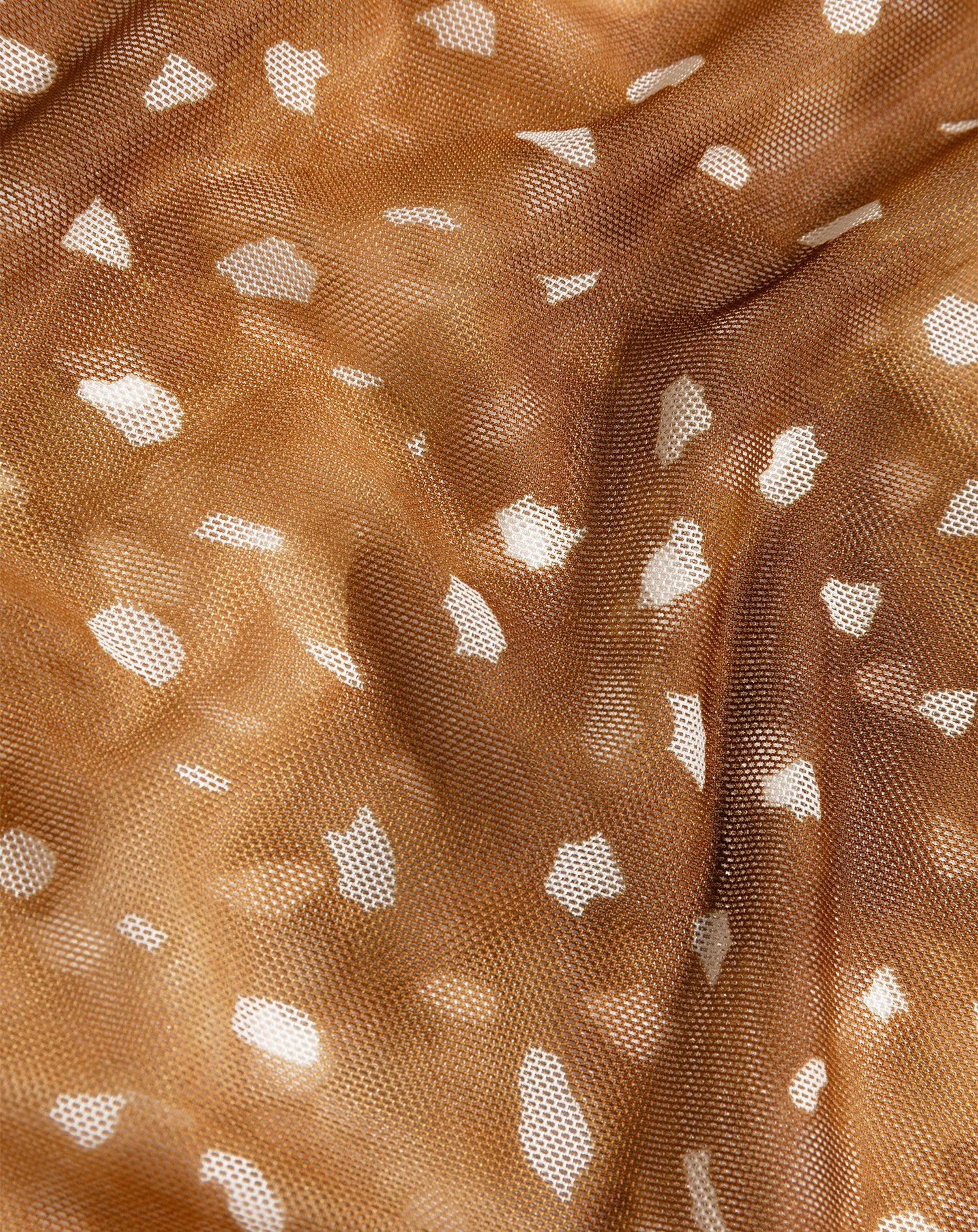 DEER PRINT MESH TOP LICHTBRUIN