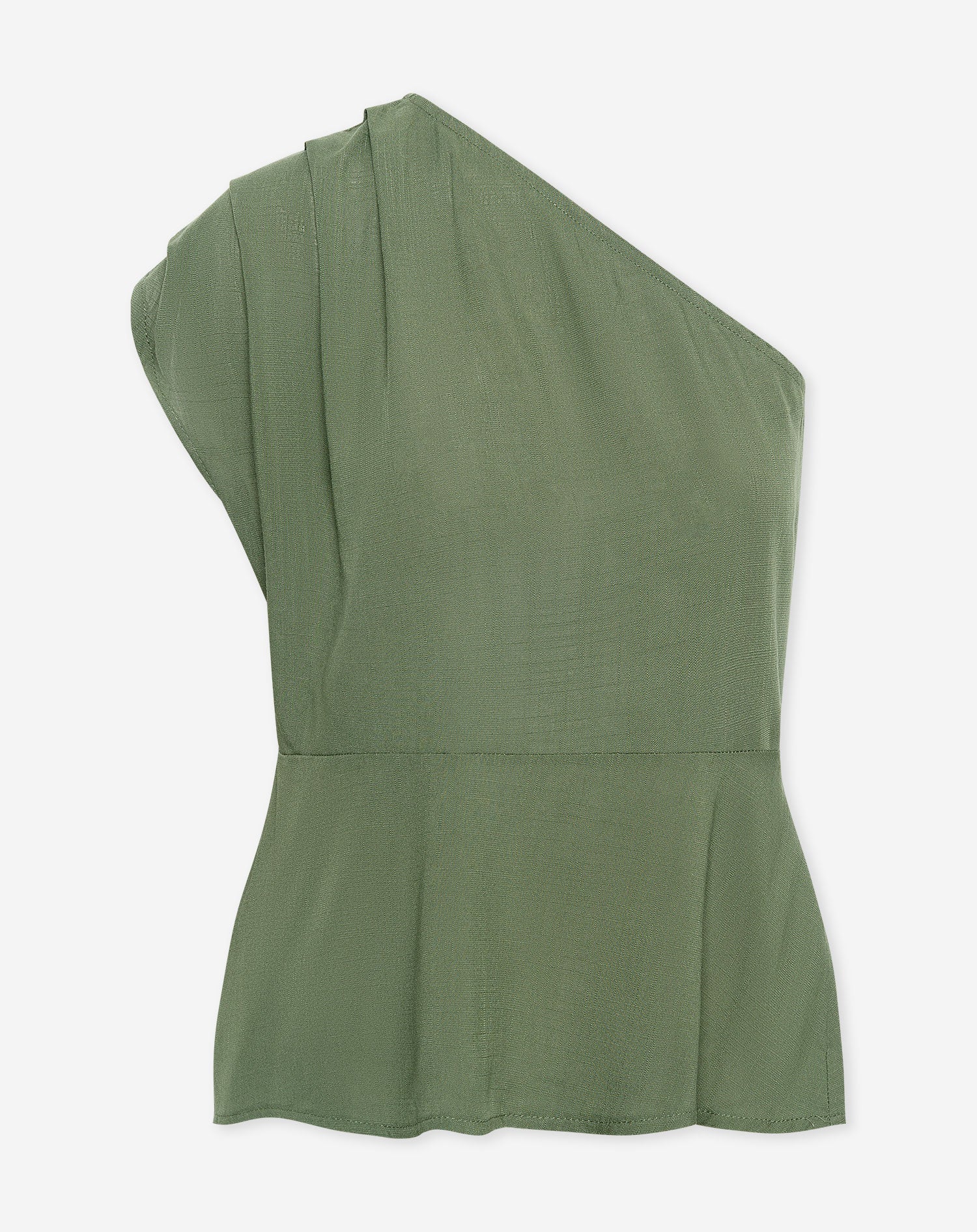LUNA VISCOSE TOP OLIJFGROEN