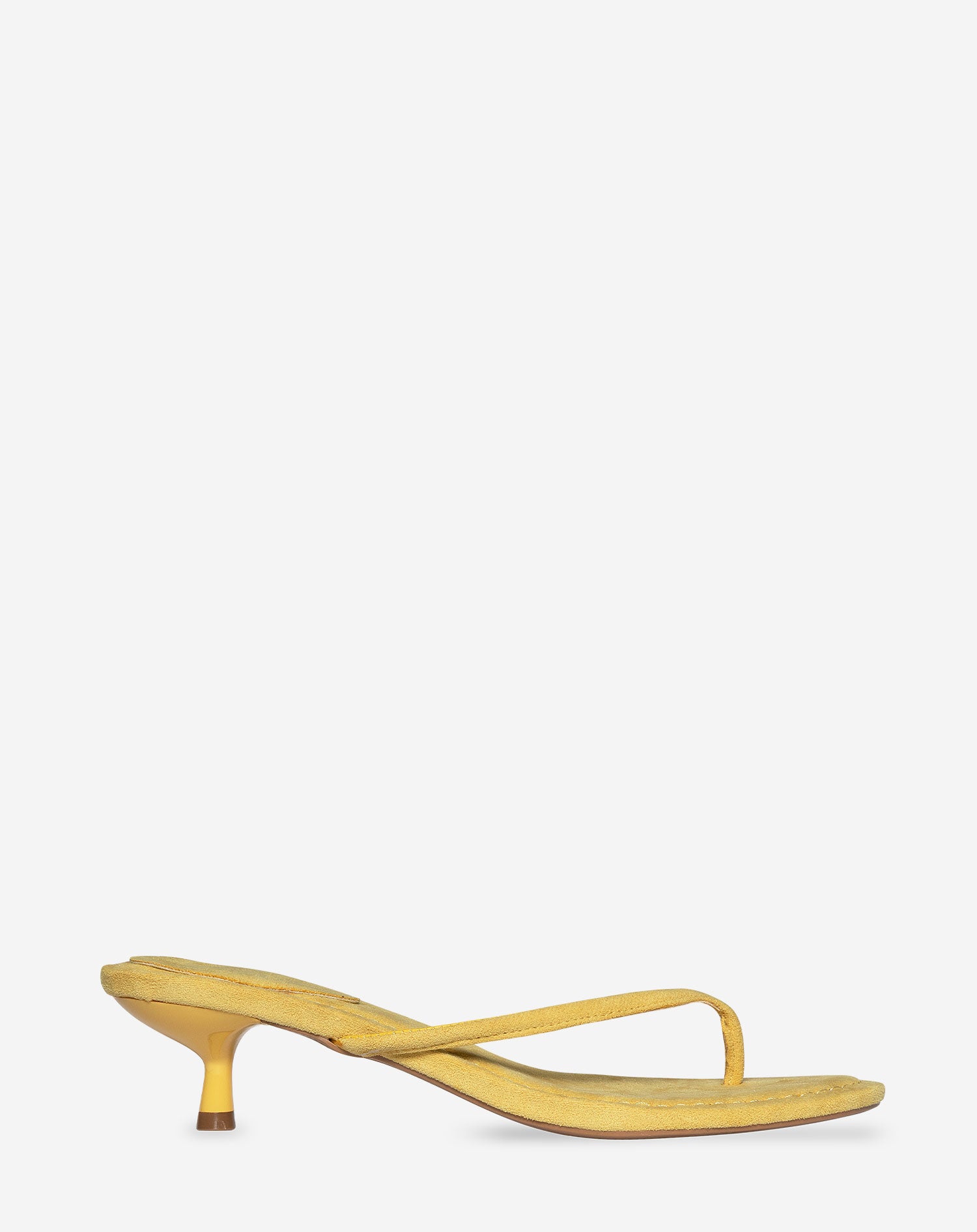 FLIP FLOP KITTEN HEELS BUTTER YELLOW