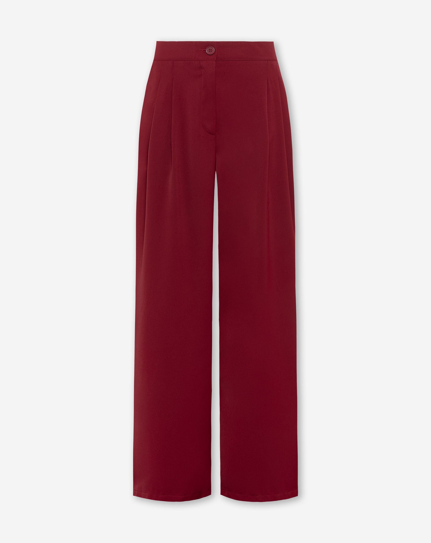 FLO WIDE LEG PLEAT PANTALON BORDEAUX