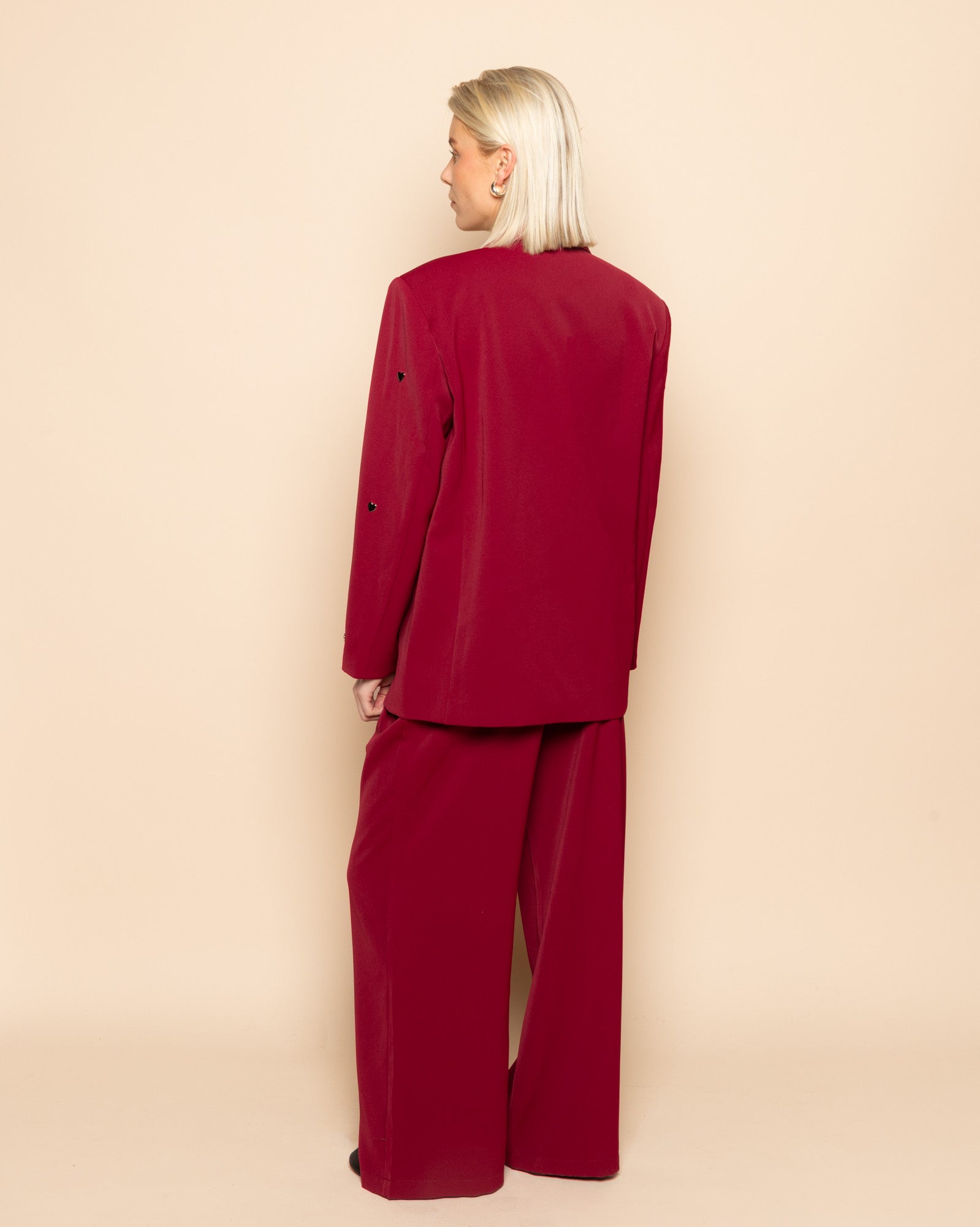 FLO HEART STUD BLAZER BORDEAUX