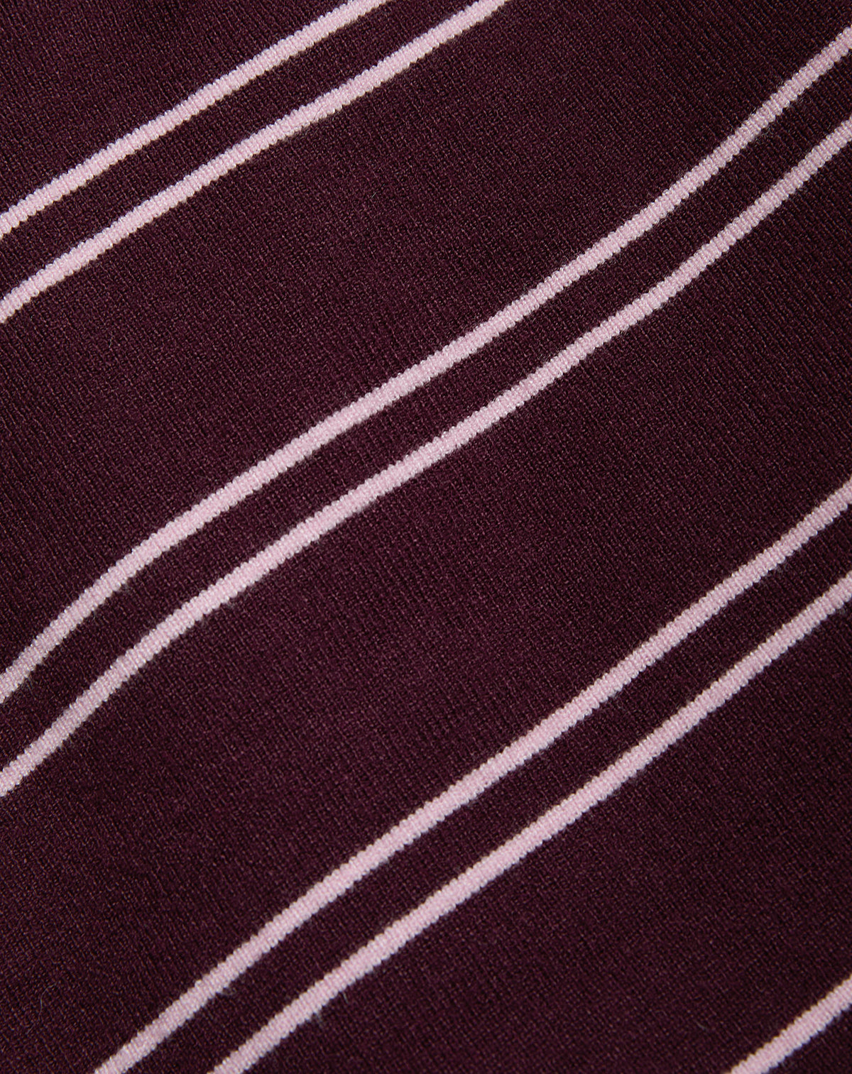 LENNY OVERSIZED POLO KNIT STRIPE BURGUNDY
