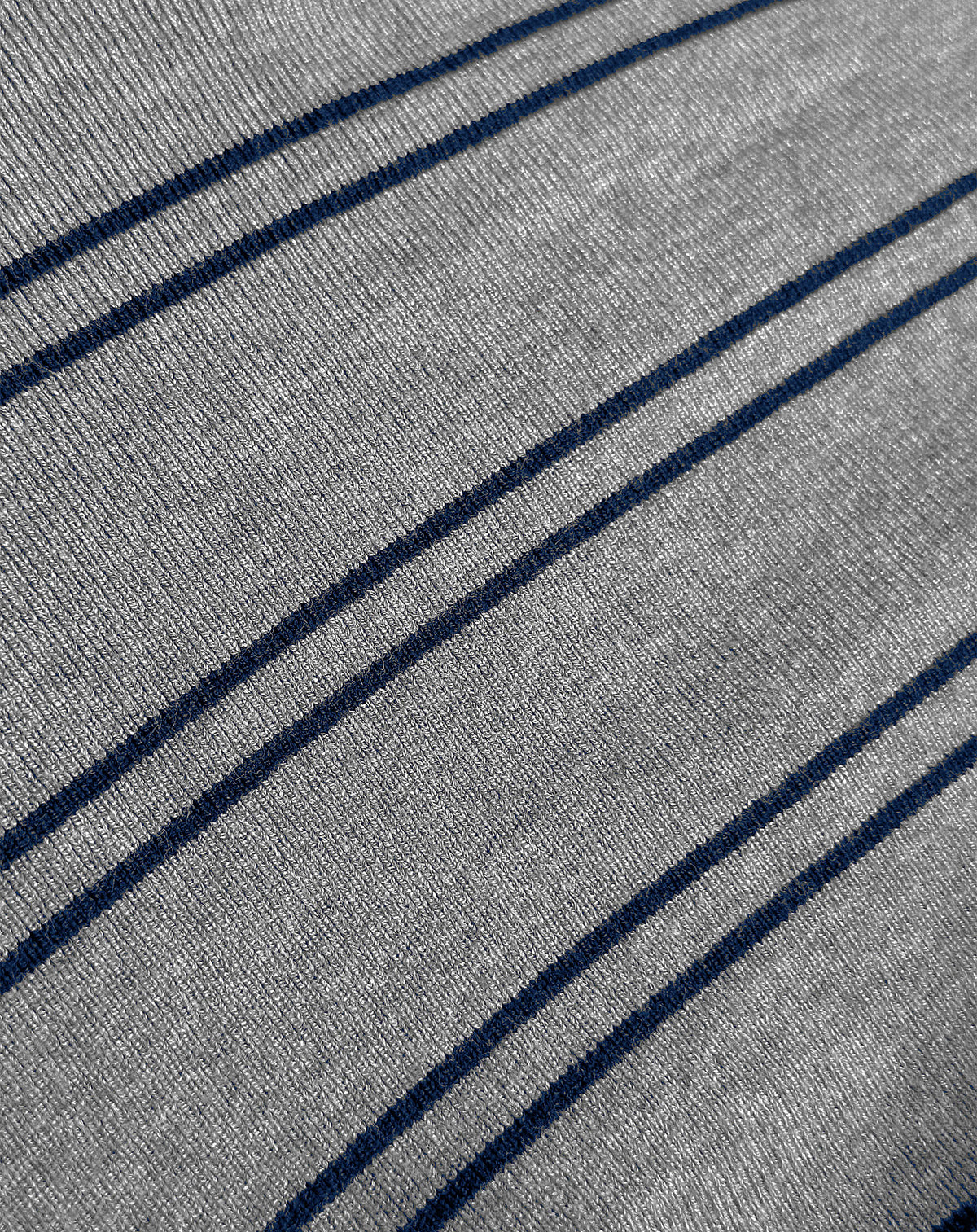 LENNY OVERSIZED POLO KNIT STRIPE GREY MELEE