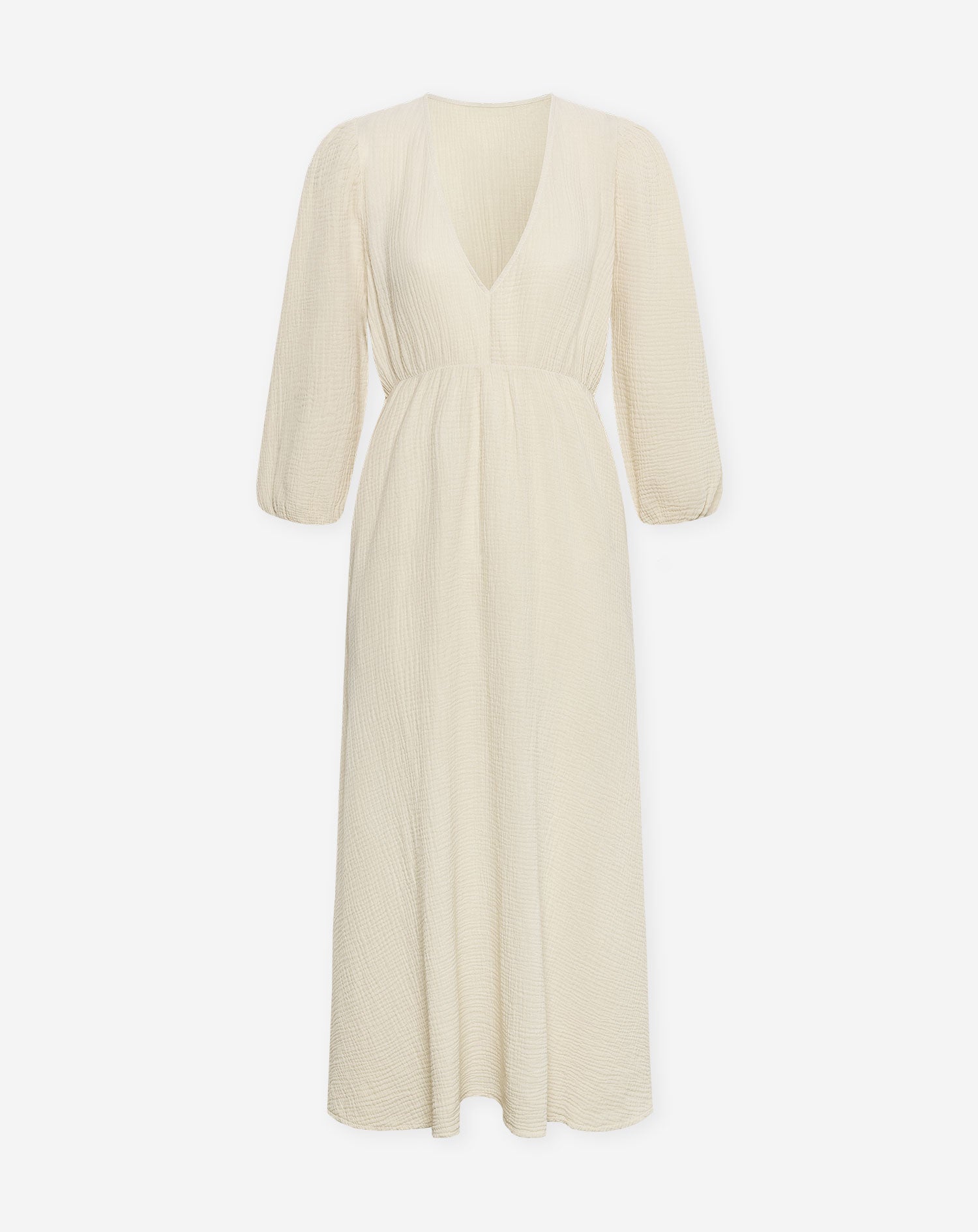 VEERLE MOUSSELINE MAXI DRESS ZAND