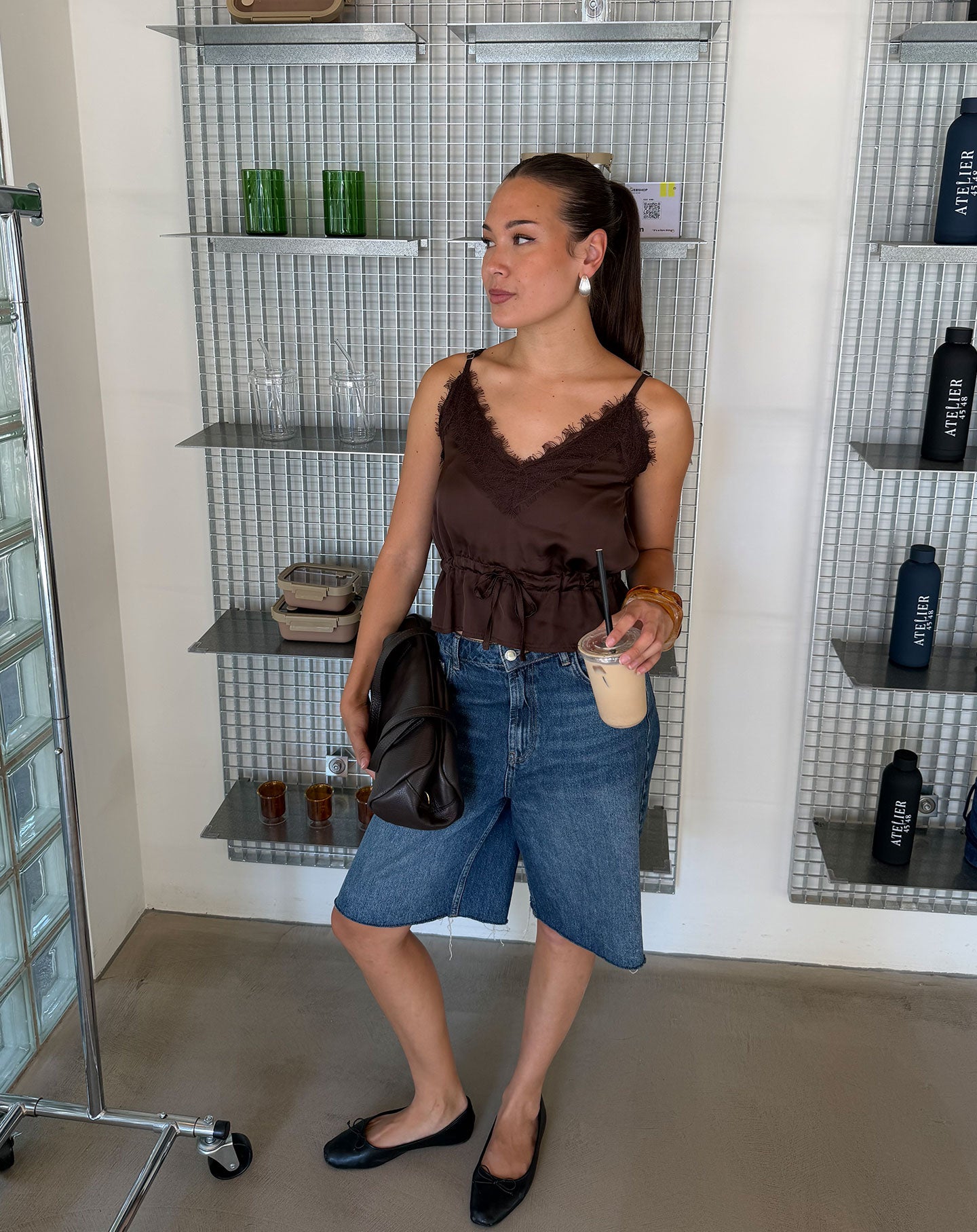 FENNA LACE CAMI TOP BRUIN