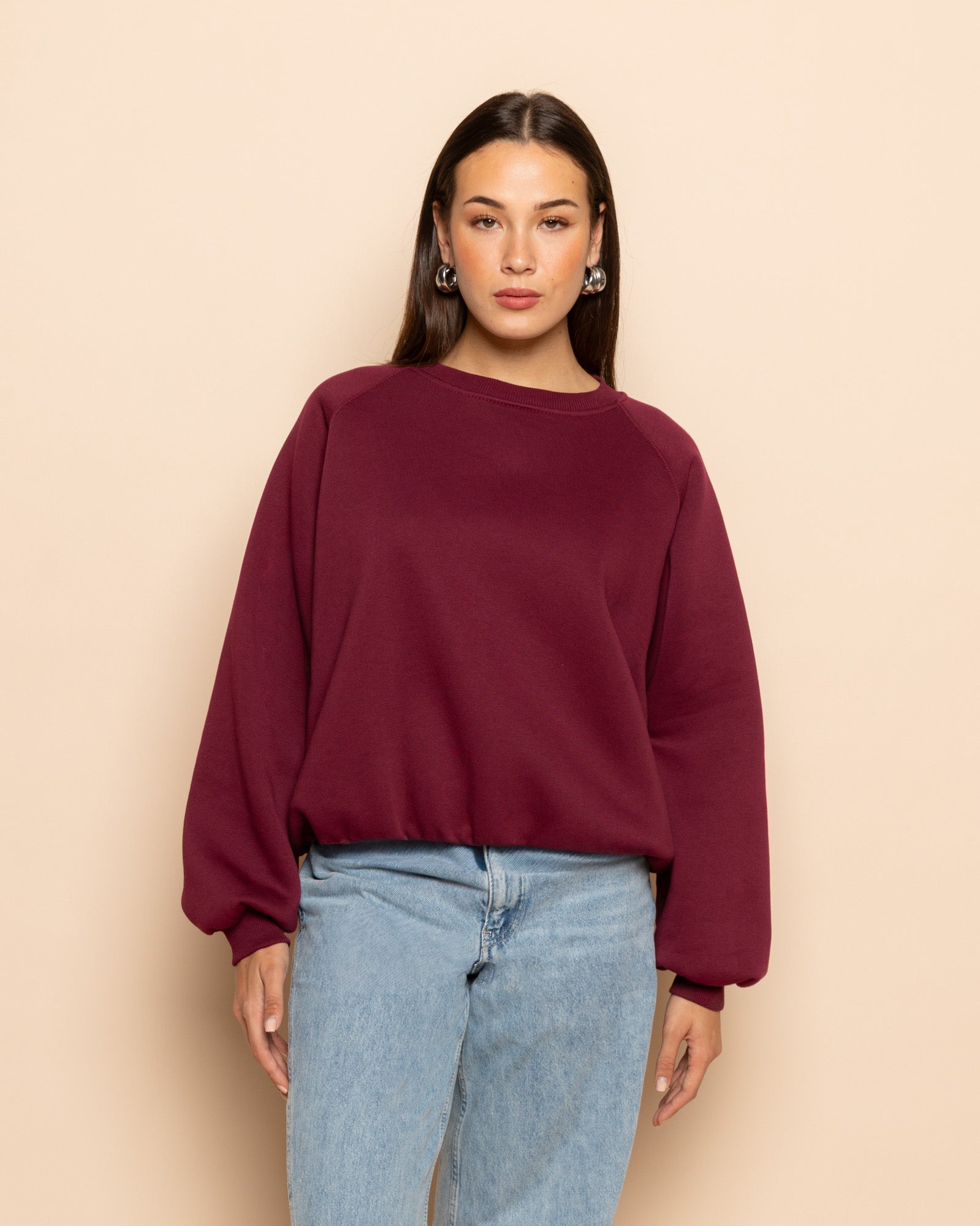 EVA OVERSIZED SWEATER BURGUNDY