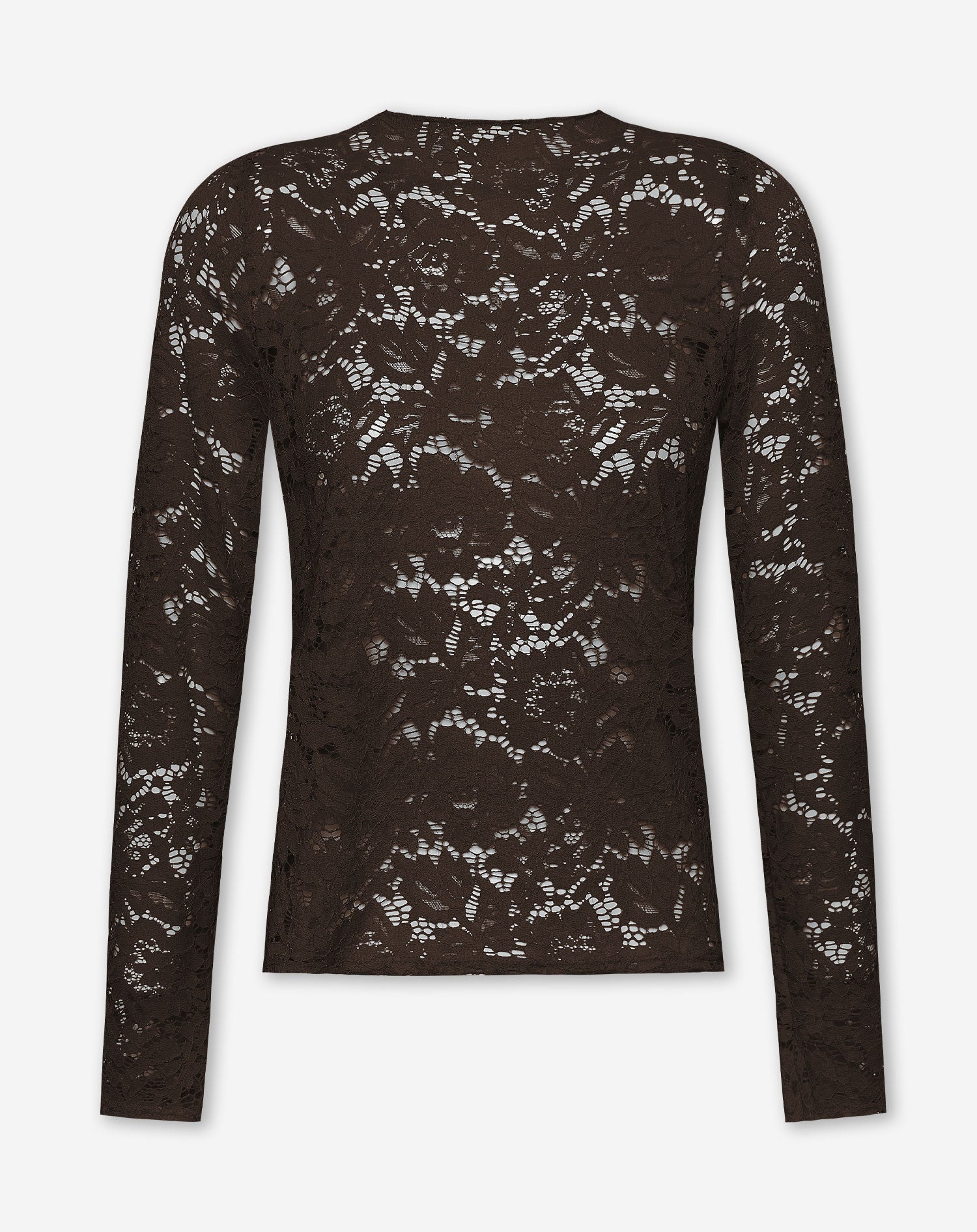 FLOWER LACE TOP BRUIN