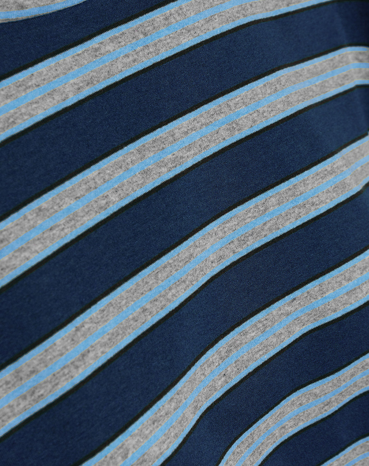 STRIPE PADDED SHOULDER LONG SLEEVE TEE MARINEBLAUW