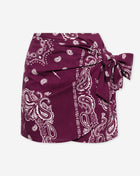 BANDANA WRAP SKIRT CHERRY