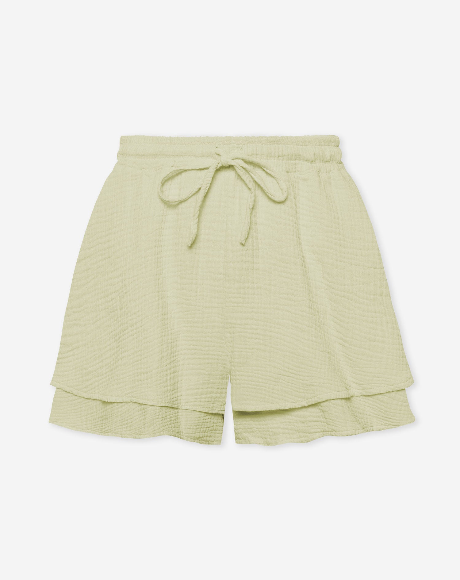 TARA MOUSSELINE SHORTS LICHT OLIJFGROEN
