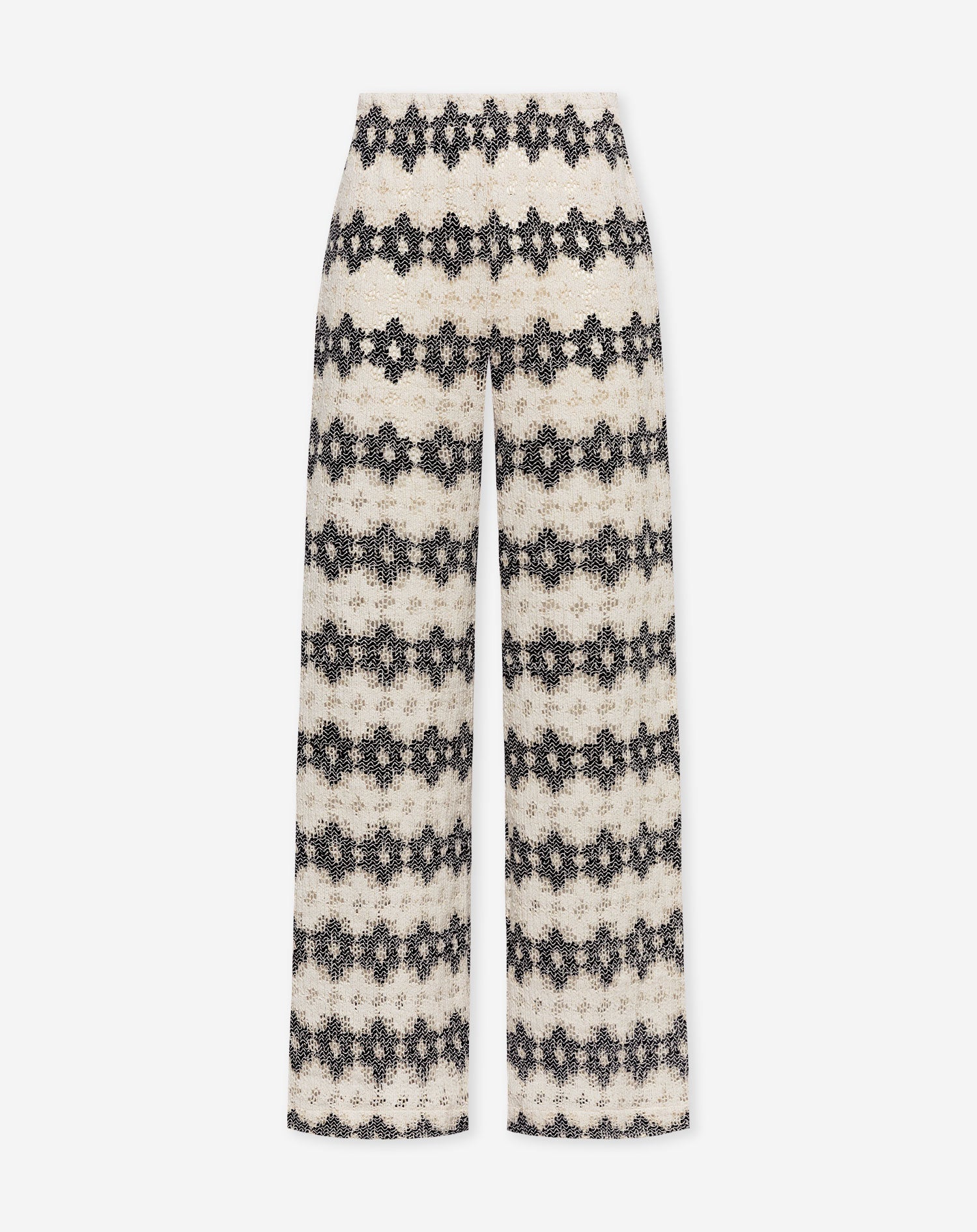 EMBER FLOWER CROCHET PANTS ZWART