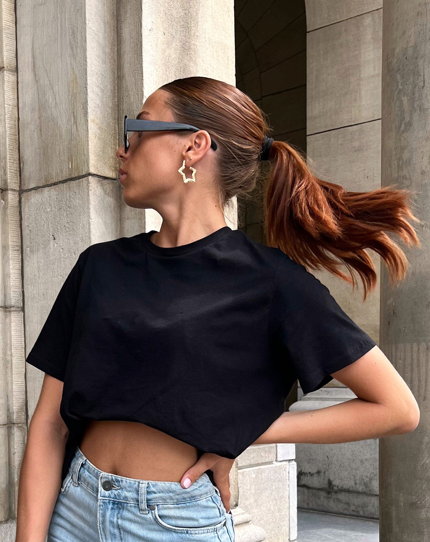 STRUCTURE STAR EARRINGS