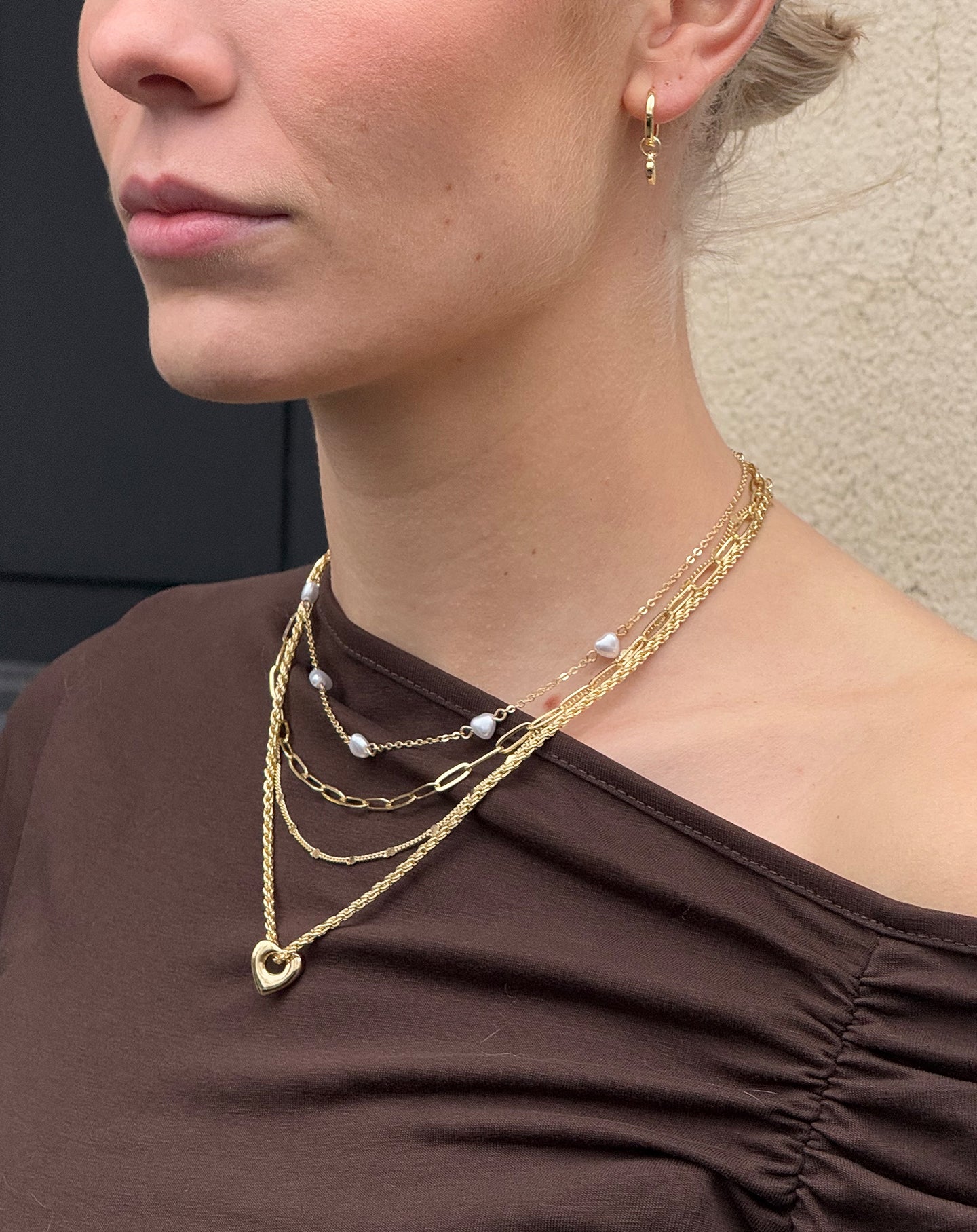 Gelaagde gouden ketting