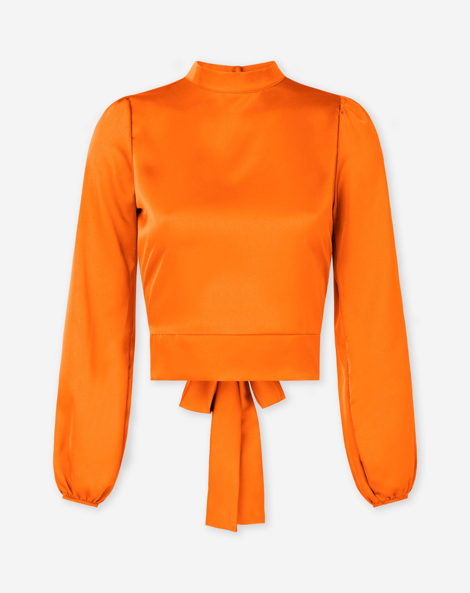 SATIN BOW TOP ORANGE