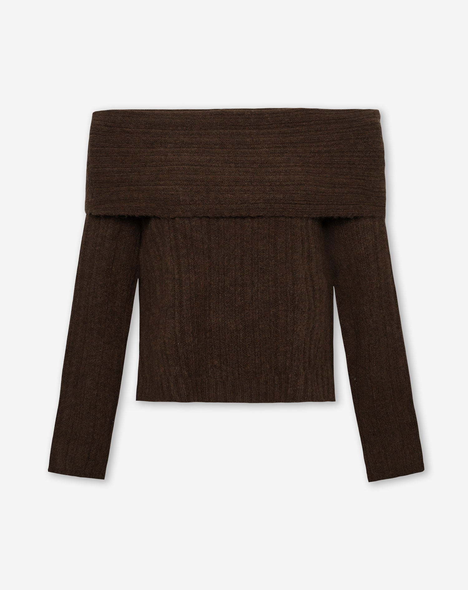 YARA OFF SHOULDER KNIT BRUIN