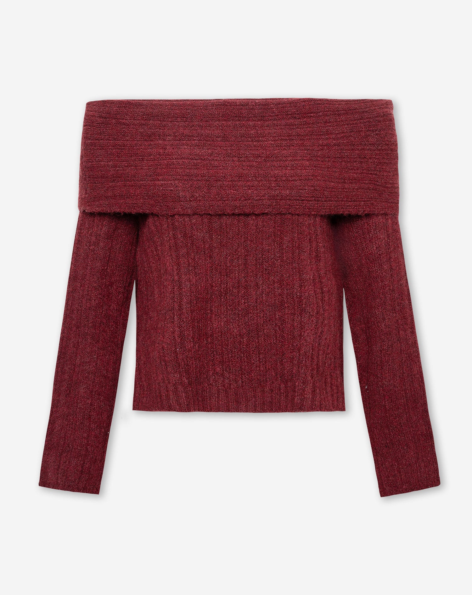 YARA OFF SHOULDER KNIT BURGUNDY