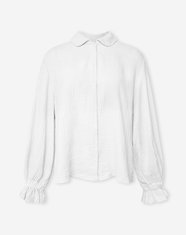 LUCIE MOUSSELINE BLOUSE CRÈME
