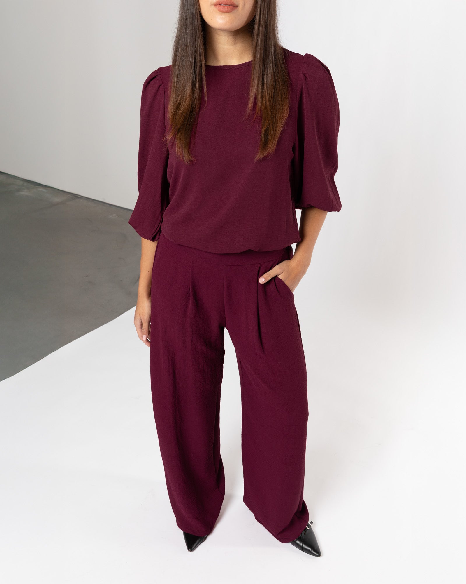 JULIE PANTALON PETITE BURGUNDY