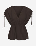 MOUSSELINE PEPLUM TOP BRUIN